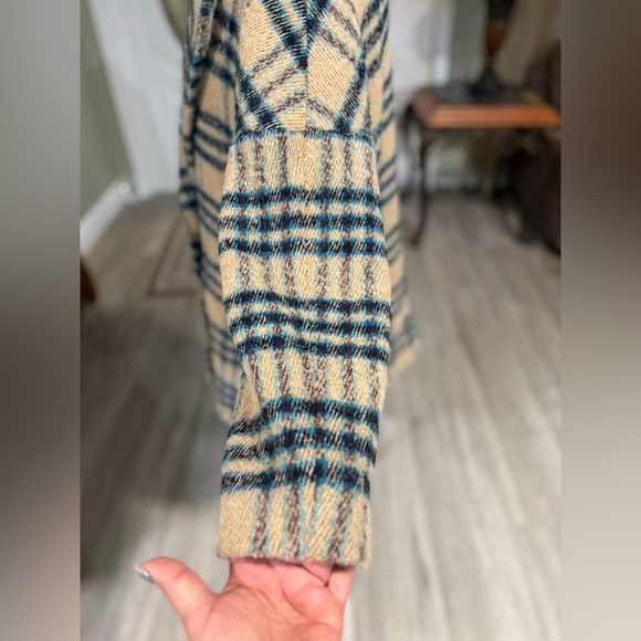 ba&sh Checkered Beige and Blue Jacket - Picture 7 of 16